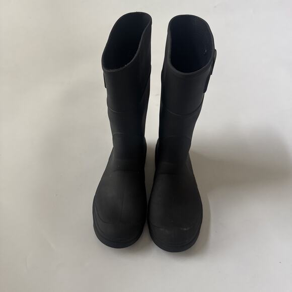 Kamik Raindrops Rain Boots Kids 3 Childrens Black Slip On Outerwear - Picture 2 of 11